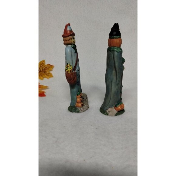 Vintage Haunted Haven Pencil Halloween Scarecrow & Pumpkin‎ Figurines - Picture 8 of 11